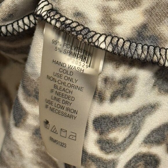 Chaus New York Animal Print Cowl Neck Top Sz XL tunic - Picture 5 of 12